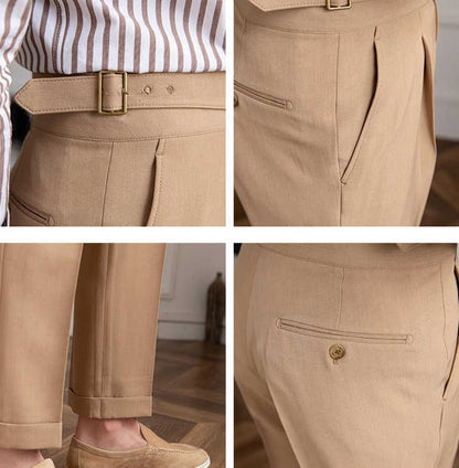 Gurkha Monza Straight Pleated Trousers