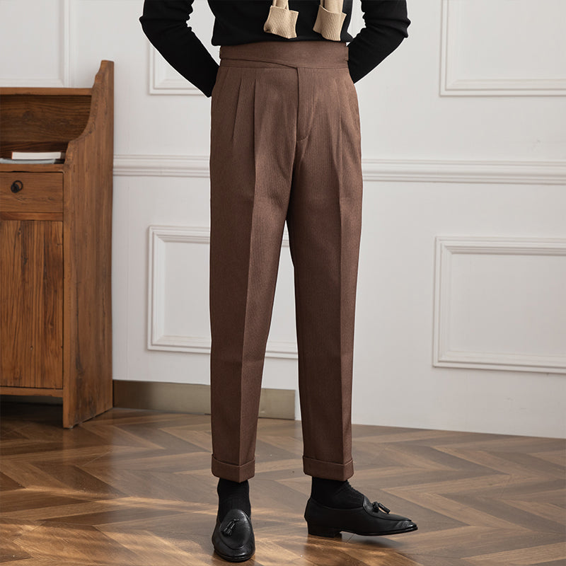 Moneglia Pleated Straight Leg Trousers