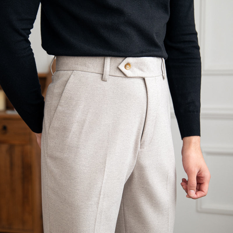 Bristol Wool Felt Straight Trousers