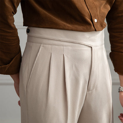 Moneglia Pleated Straight Leg Trousers