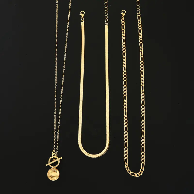 Savira Textured Corner Layered Necklace