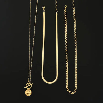 Savira Textured Corner Layered Necklace