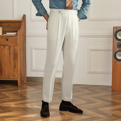 Vintage Boiled Pleated Trousers Valencia