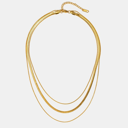 Multi-Strand Gold Chain Necklace
