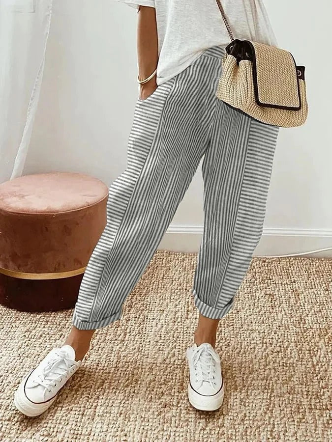 Lara – Striped Trousers