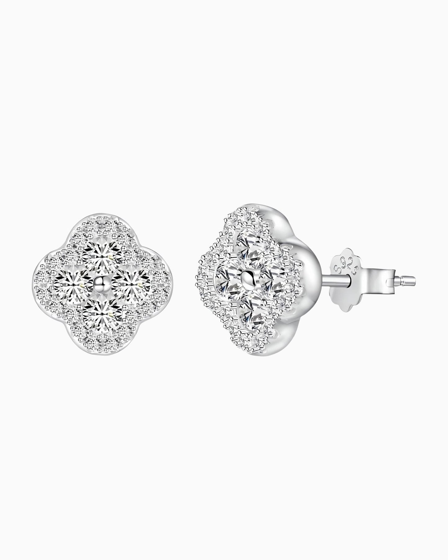 STUDS IN GLACÉ CLOVER.