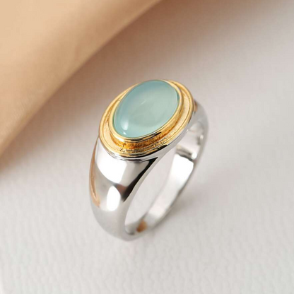 Gabi - Vintage Green Moonstone Ring