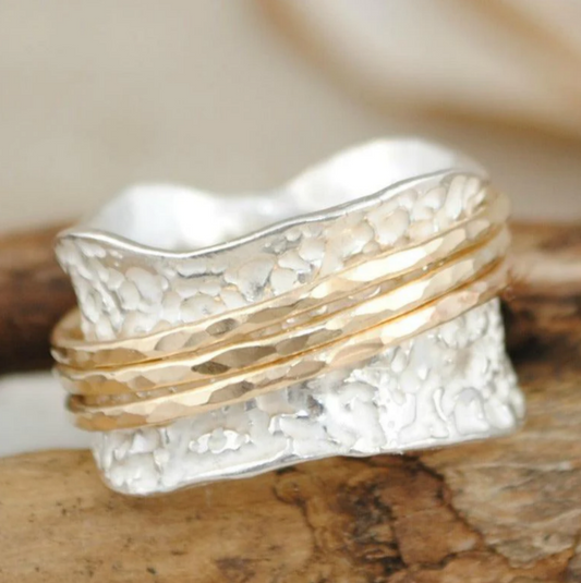 Vintage Gold & Silver Spinner Ring