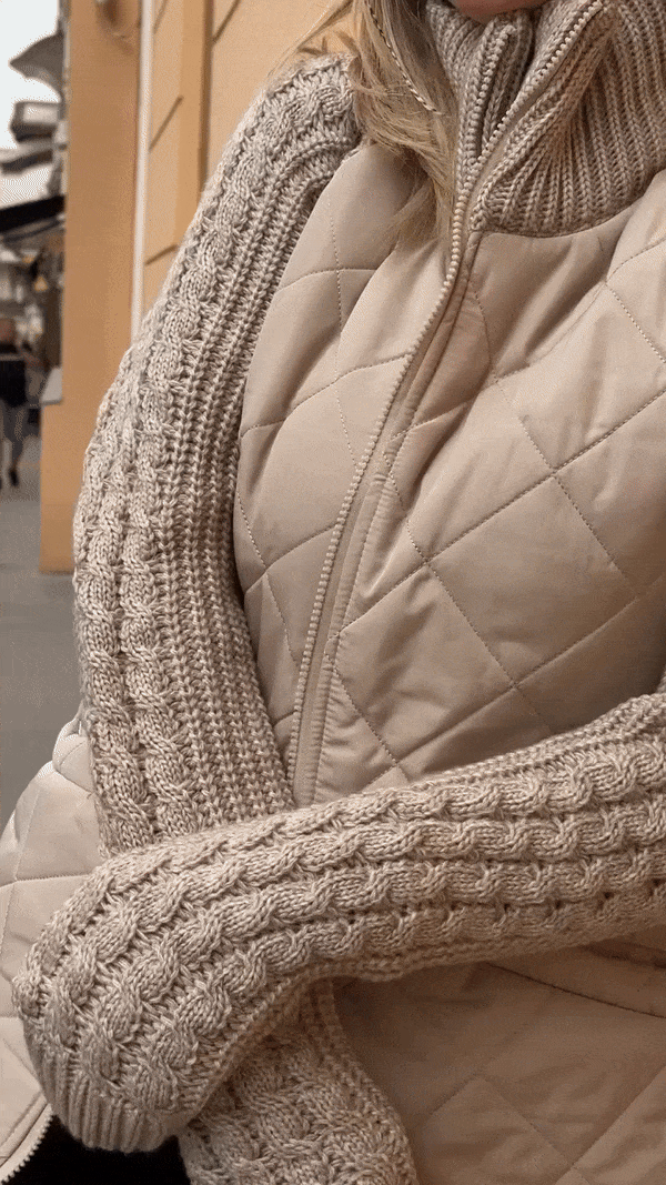 MORFA - Women's Knit Patchwork Jacket