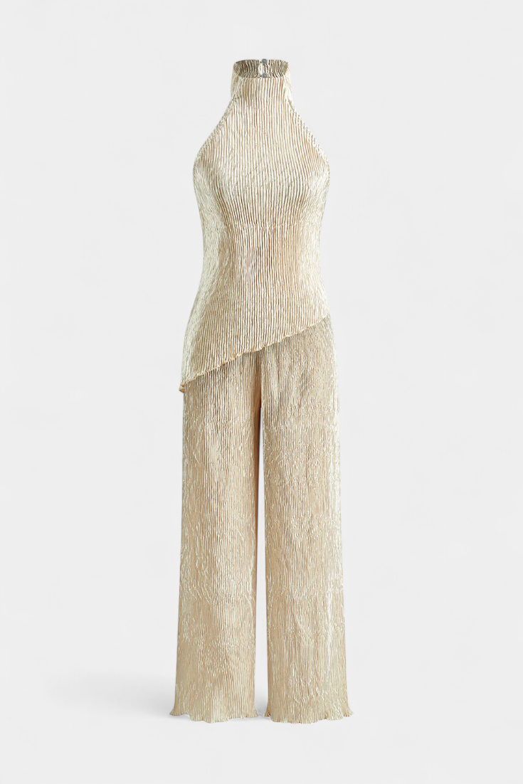 Isa Luna™ | Asymmetrical Pleated Set