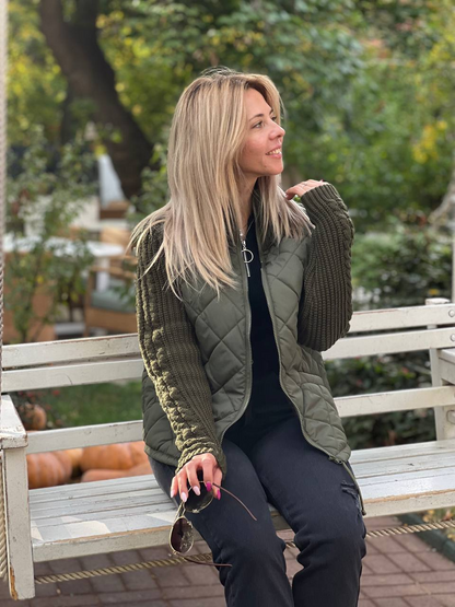 MORFA - Women's Knit Patchwork Jacket