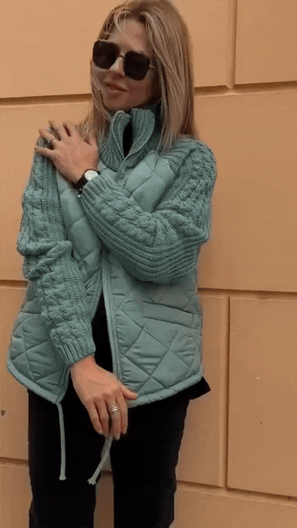 MORFA - Women's Knit Patchwork Jacket