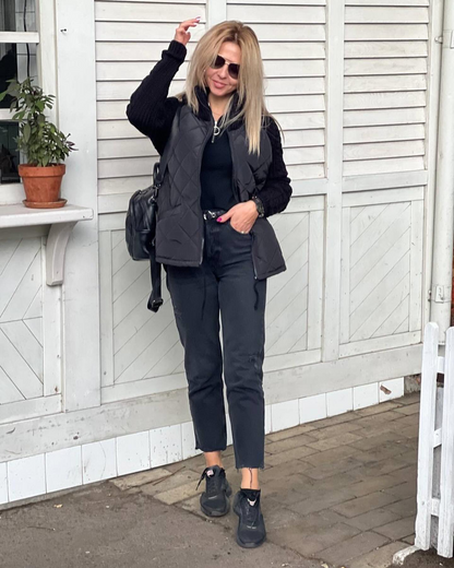 MORFA - Women's Knit Patchwork Jacket
