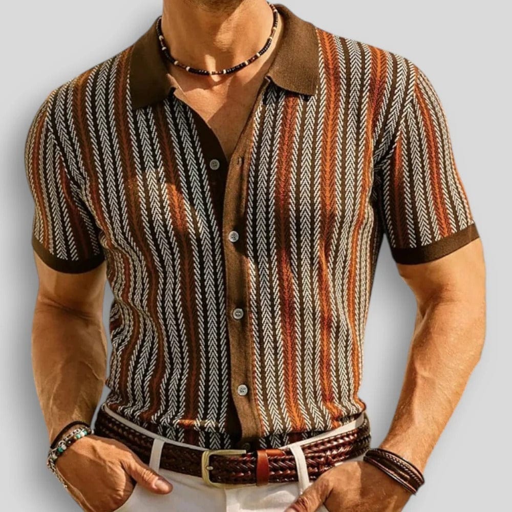 Armand | Striped Knit Polo