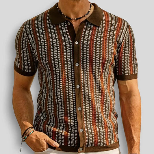 Armand | Striped Knit Polo