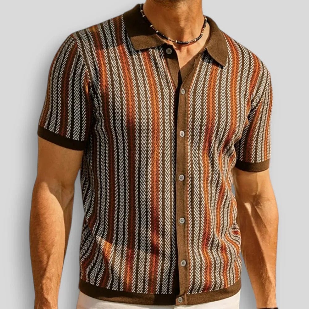Armand | Striped Knit Polo