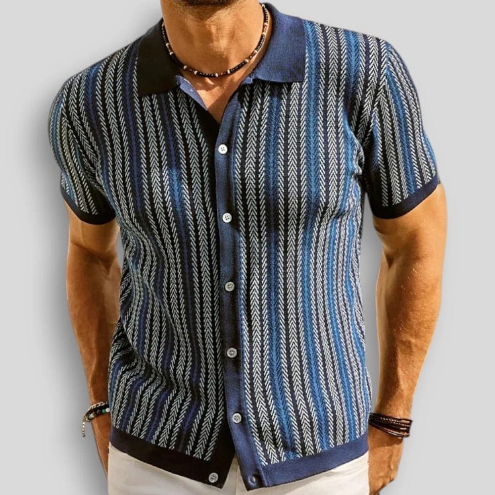 Armand | Striped Knit Polo