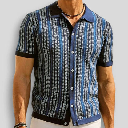 Armand | Striped Knit Polo