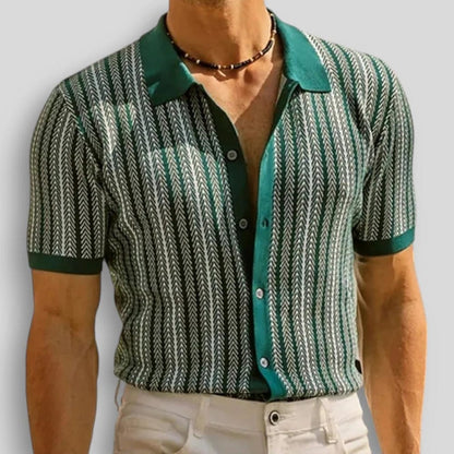 Armand | Striped Knit Polo