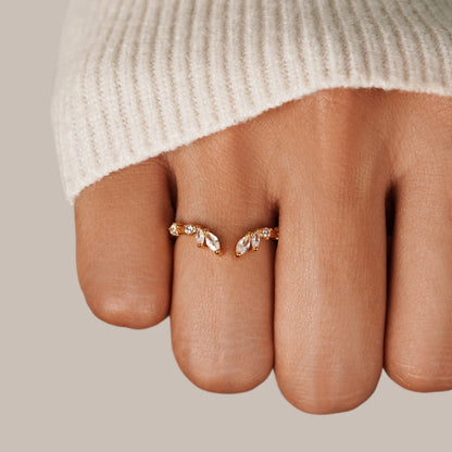 Peace - Crystal Gold Ring