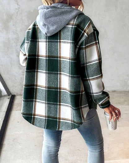 Lorenza | Checked Hooded Jacket