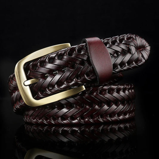 Braxton Woven Leather Belt