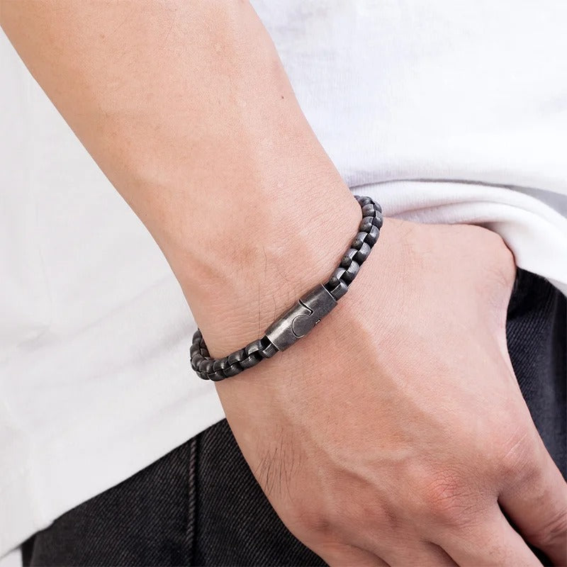 Chain and Link Bracelet for Men