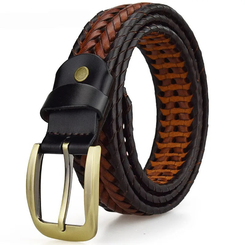 Braxton Woven Leather Belt