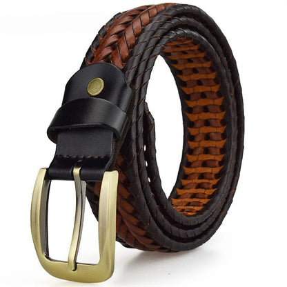 Braxton Woven Leather Belt