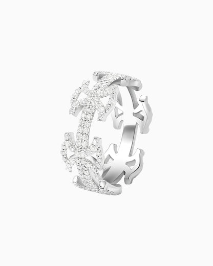 BYZANTINE RING IN MOISSANITE.