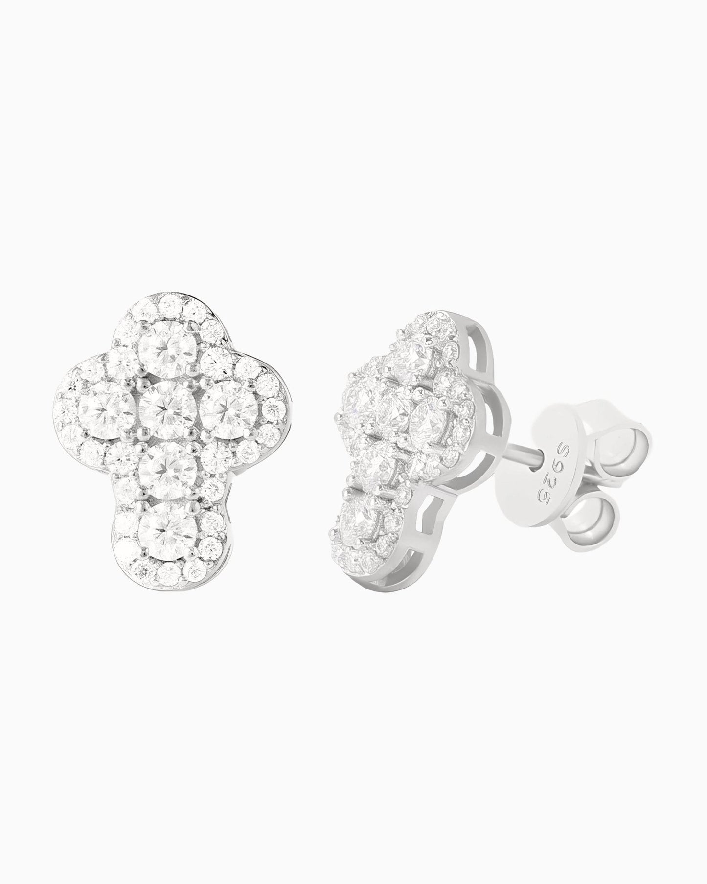 CROSS MOISSANITE EARRINGS.