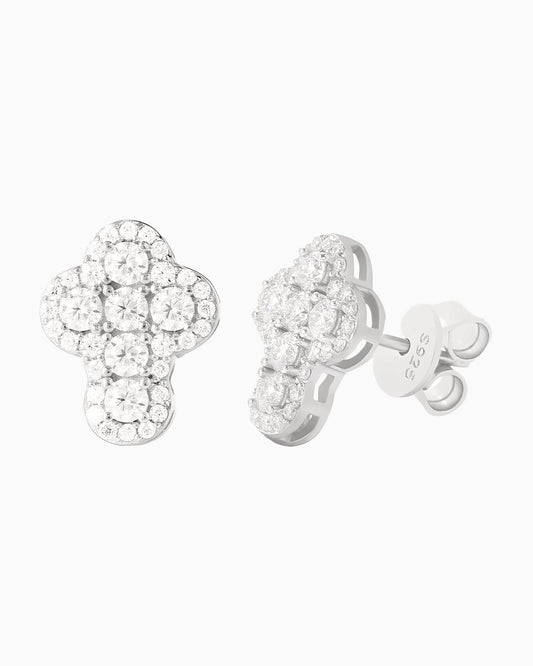 CROSS MOISSANITE EARRINGS.