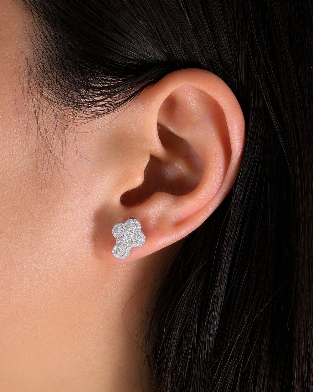 CROSS MOISSANITE EARRINGS.