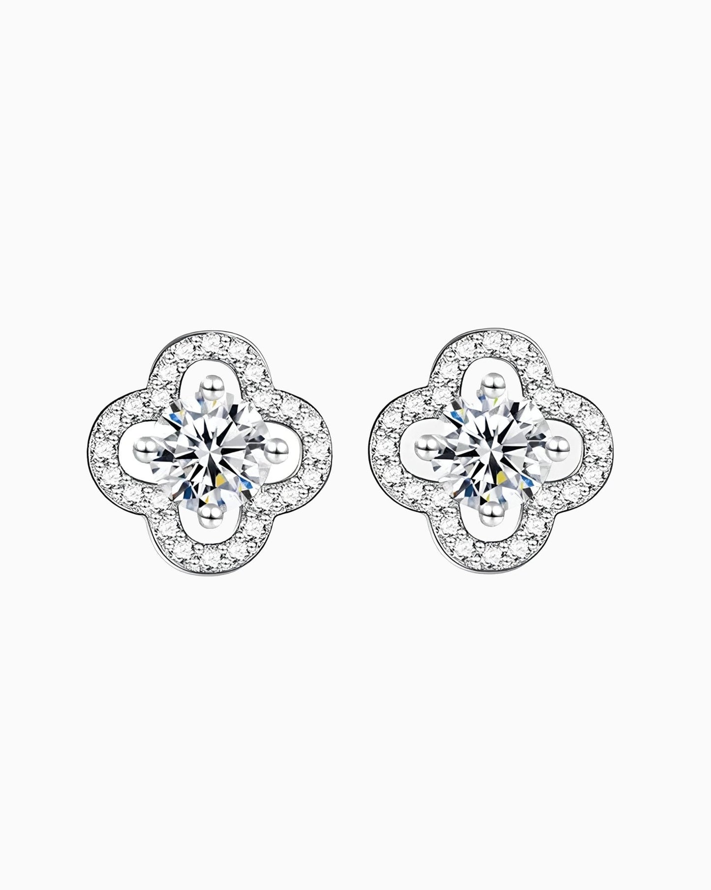 CLOVER MOISSANITE EARRINGS.
