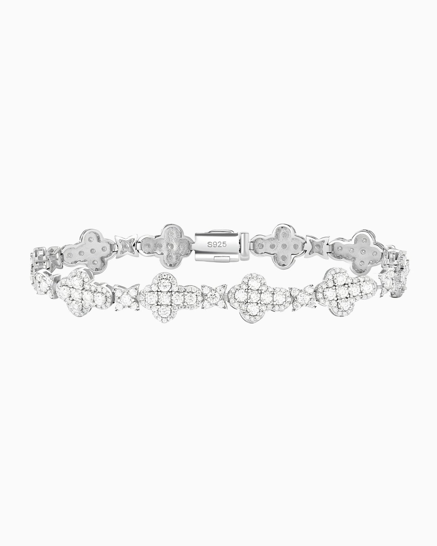 STARS CROSS BRACELET IN MOISSANITE.