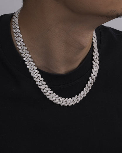 CUBAN CHAIN IN MOISSANITE - 14MM