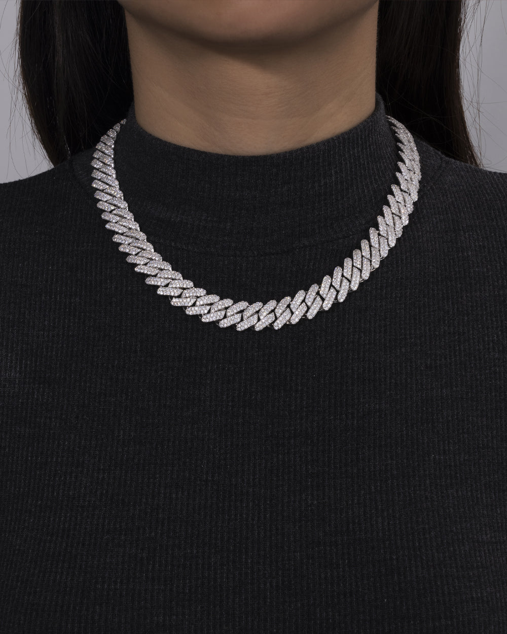 CUBAN CHAIN IN MOISSANITE - 14MM