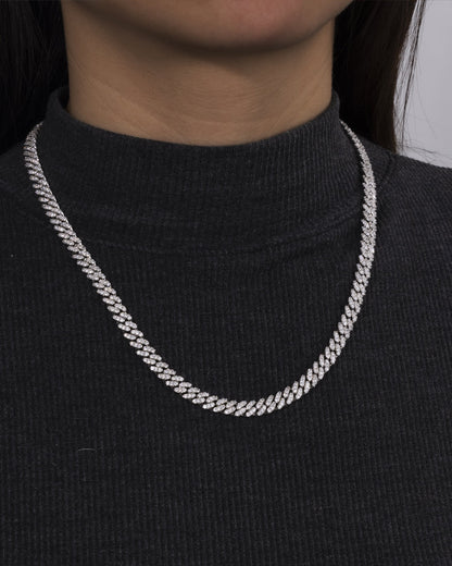 CUBAN CHAIN IN MOISSANITE - 6MM