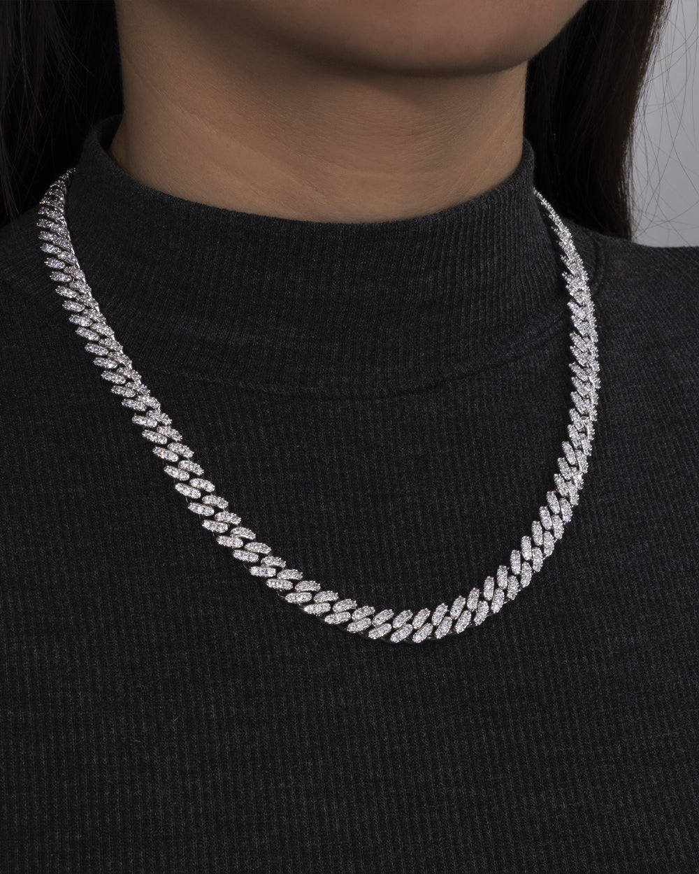 CUBAN CHAIN IN MOISSANITE - 8MM