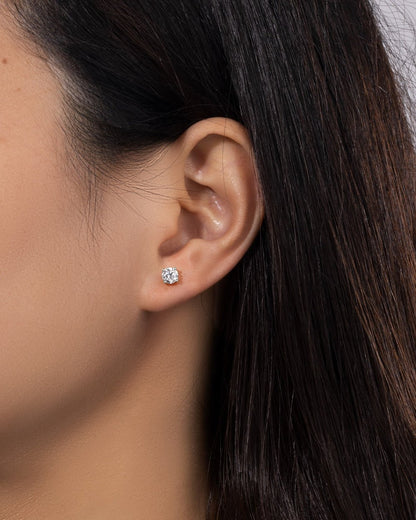 MOISSANITE DIAMOND EARRINGS - 5MM