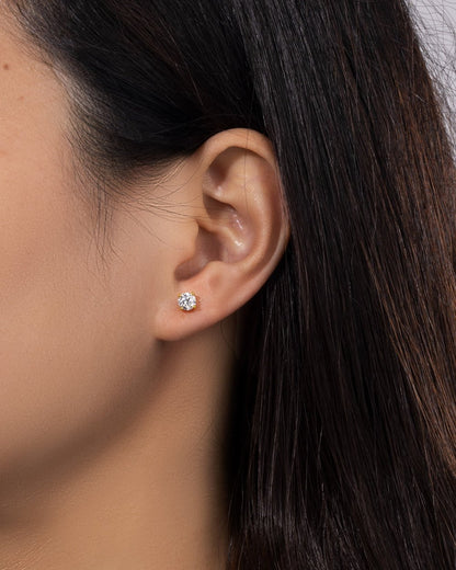 MOISSANITE DIAMOND EARRINGS - 5MM