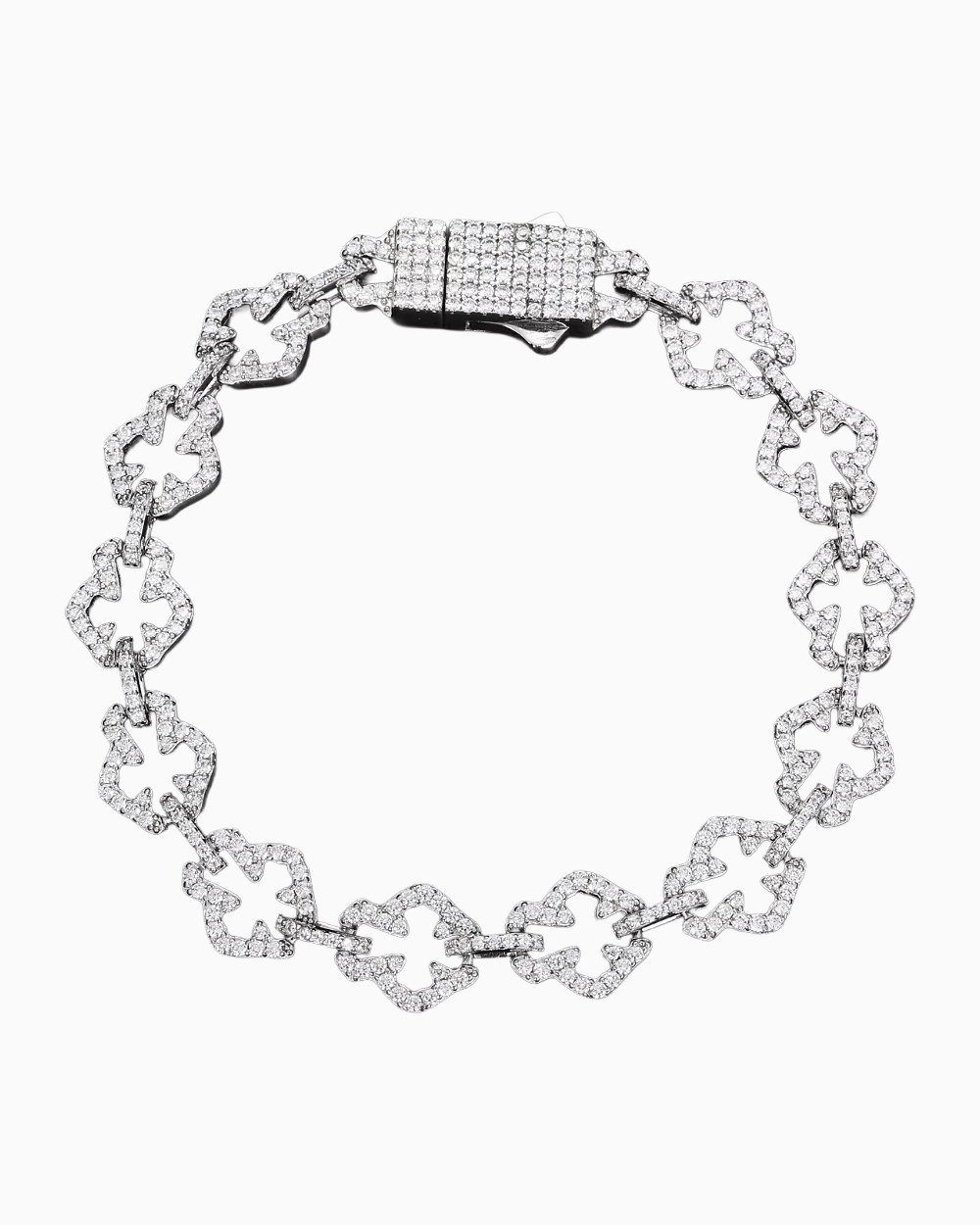 RETRO CROSS BRACELET MOISSANITE.