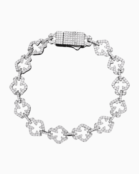 RETRO CROSS BRACELET MOISSANITE.