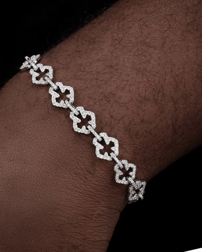RETRO CROSS BRACELET MOISSANITE.