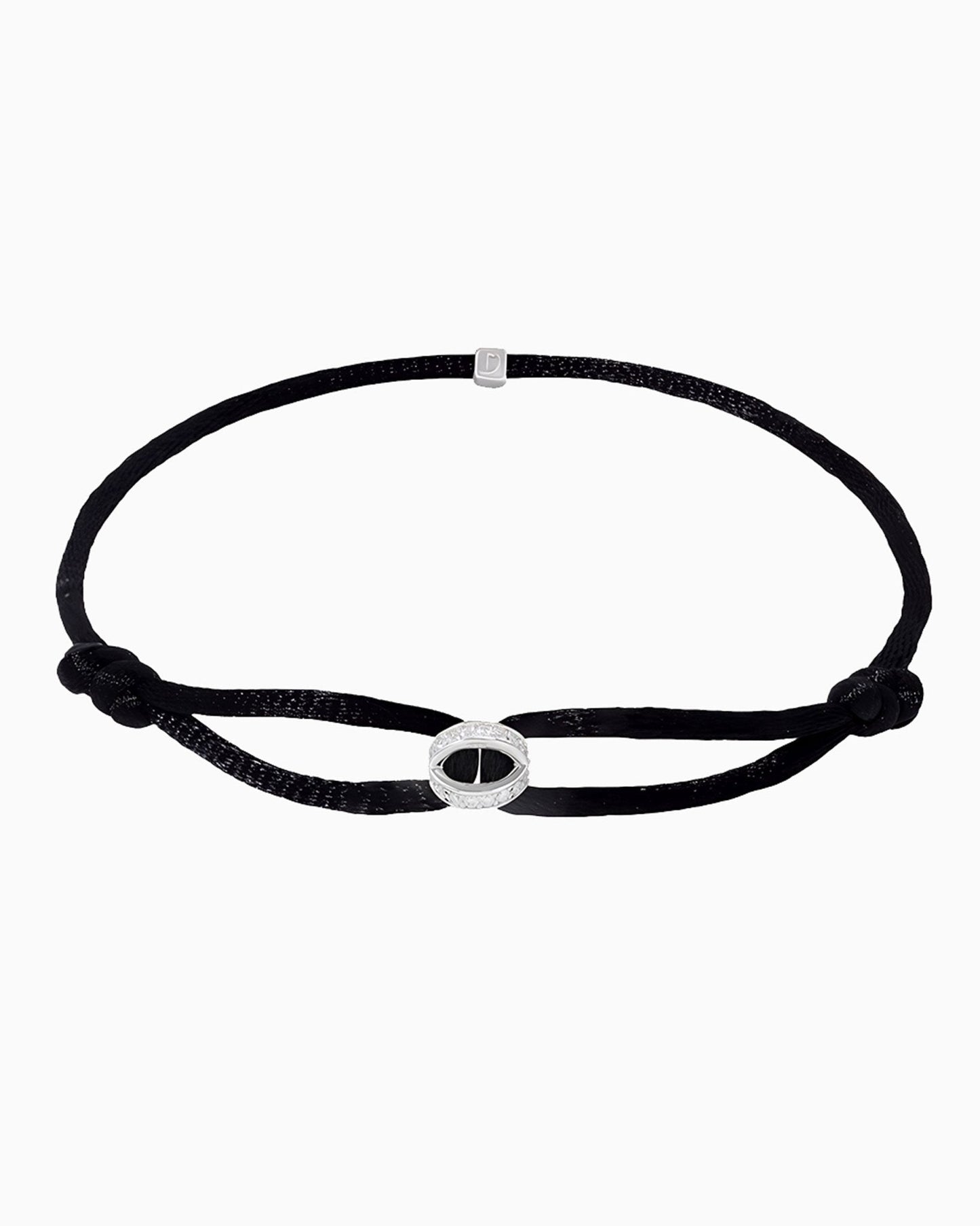 INFINITE CORD BRACELET IN FROSTED MOISSANITE.