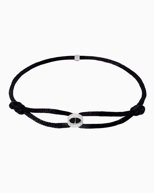 INFINITE CORD BRACELET IN FROSTED MOISSANITE.