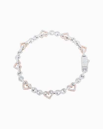 INFINITE HEARTS MOISSANITE BRACELET.