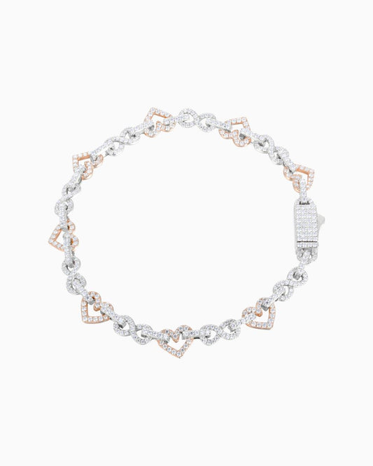 INFINITE HEARTS MOISSANITE BRACELET.