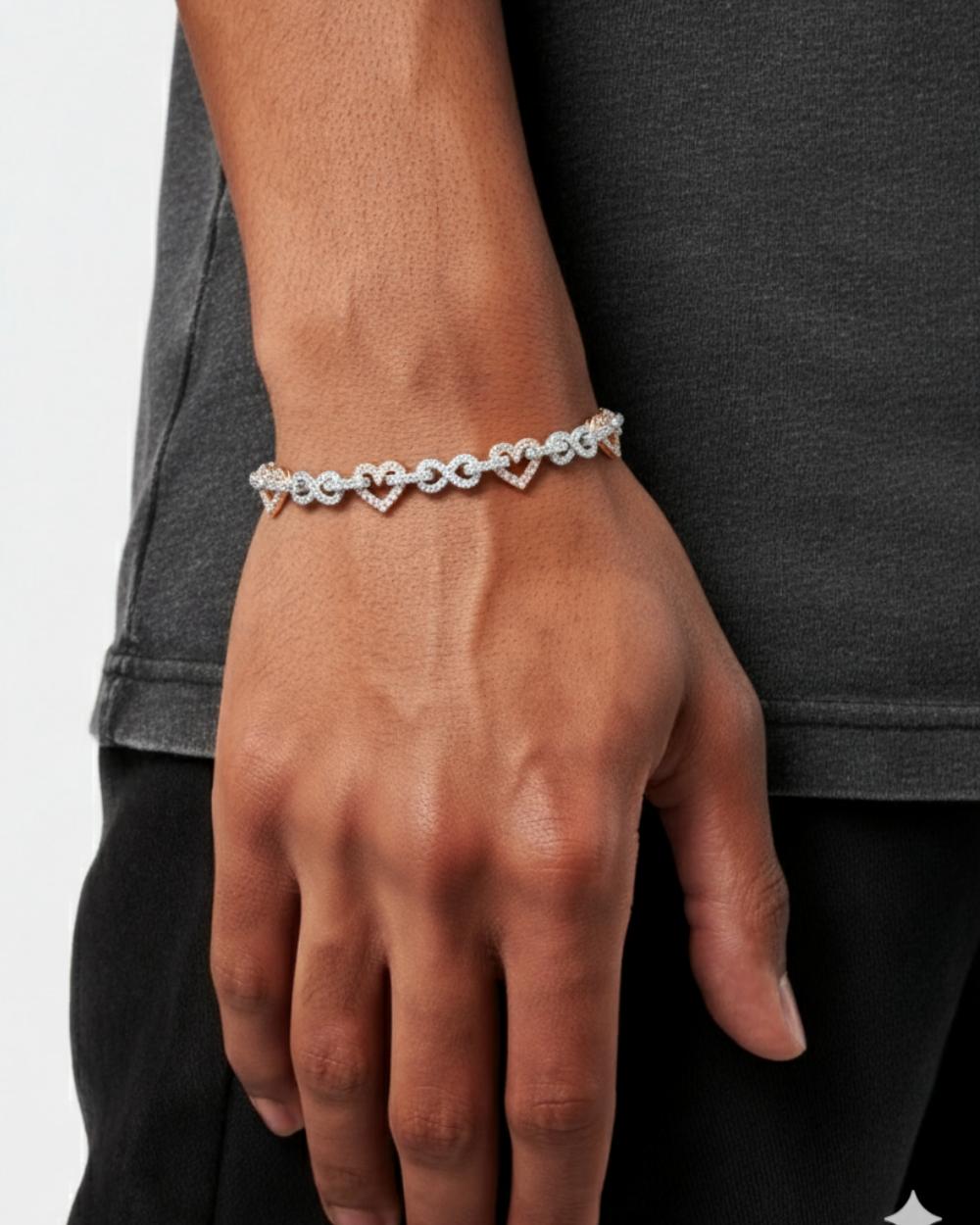 INFINITE HEARTS MOISSANITE BRACELET.