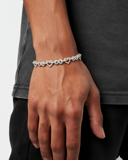 INFINITE HEARTS MOISSANITE BRACELET.